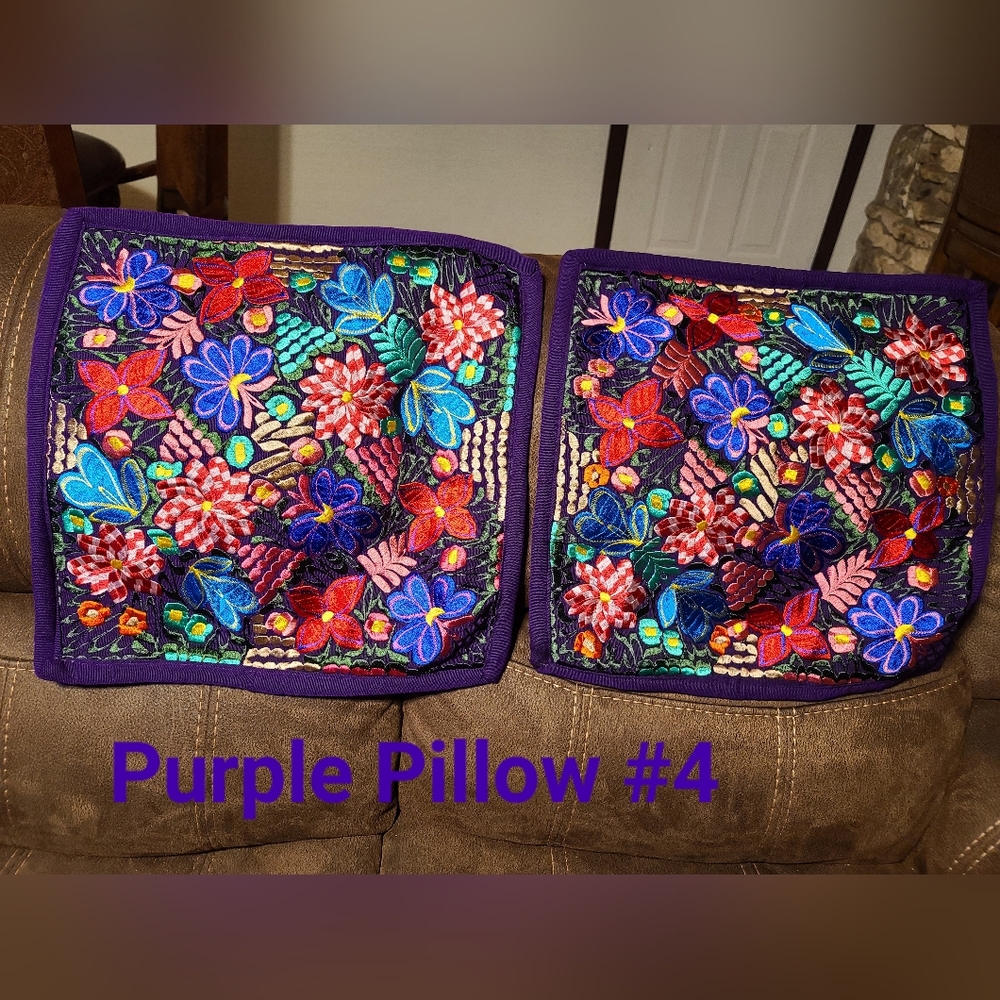 beautiful Embroidered Mexican sofa decor pillow covers 1 1/2 ft x 1 1/2 ft set..